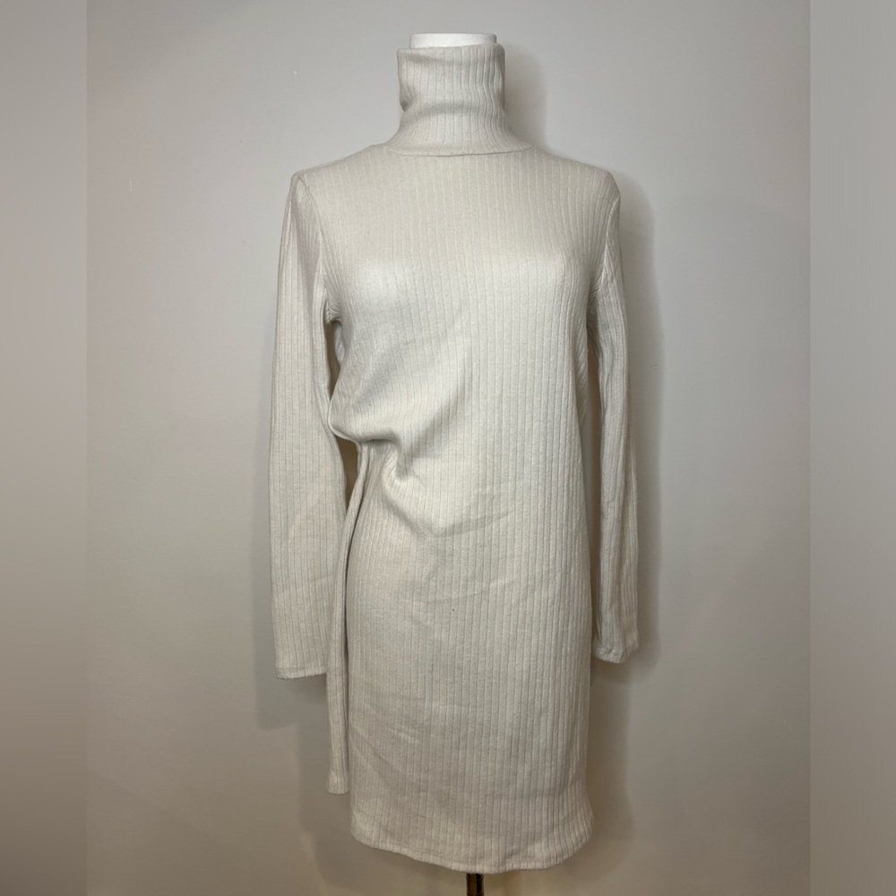 Cream sweater dress